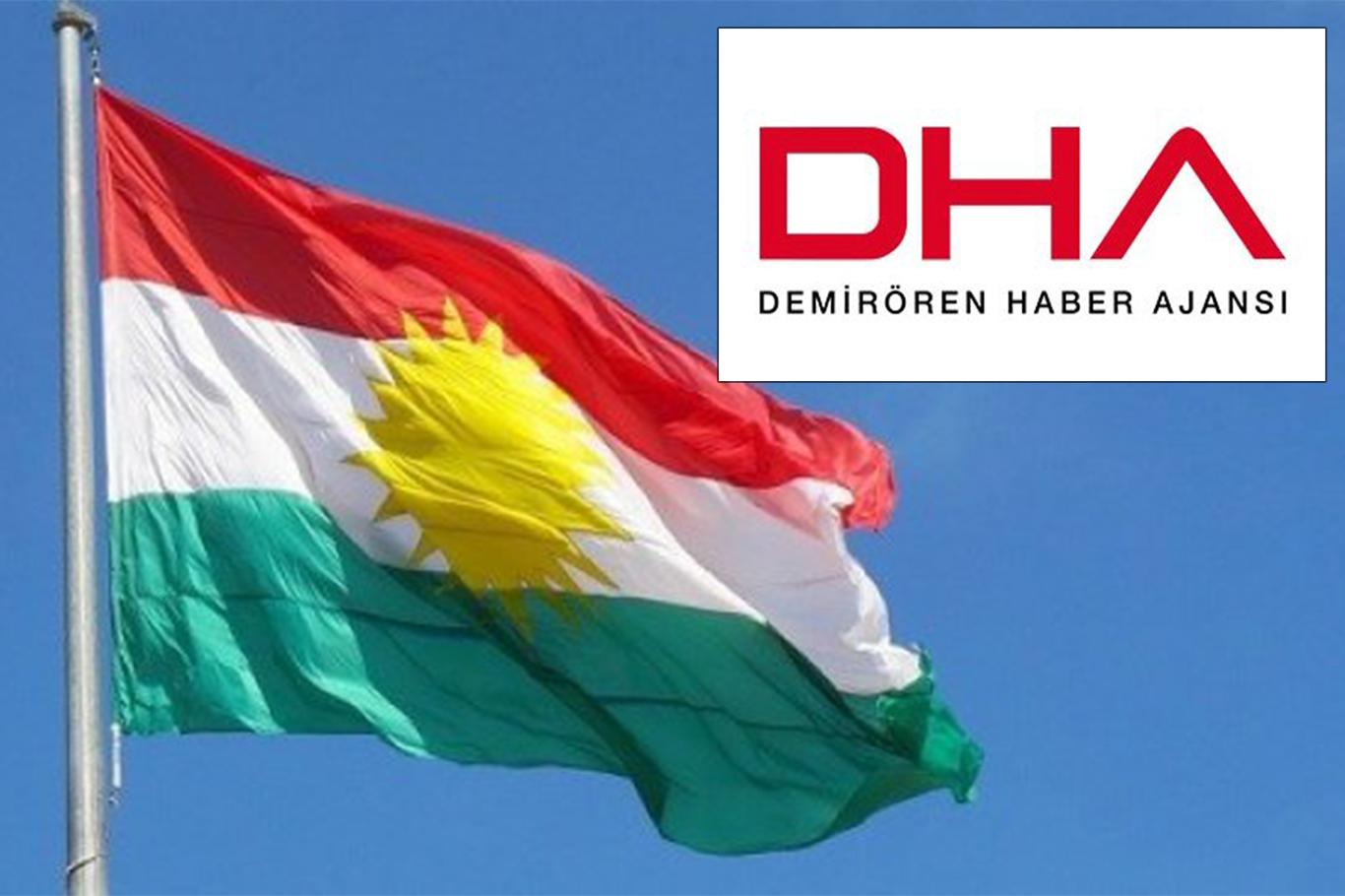 DHA'dan "Kürdistan bayrağı" hazımsızlığı
